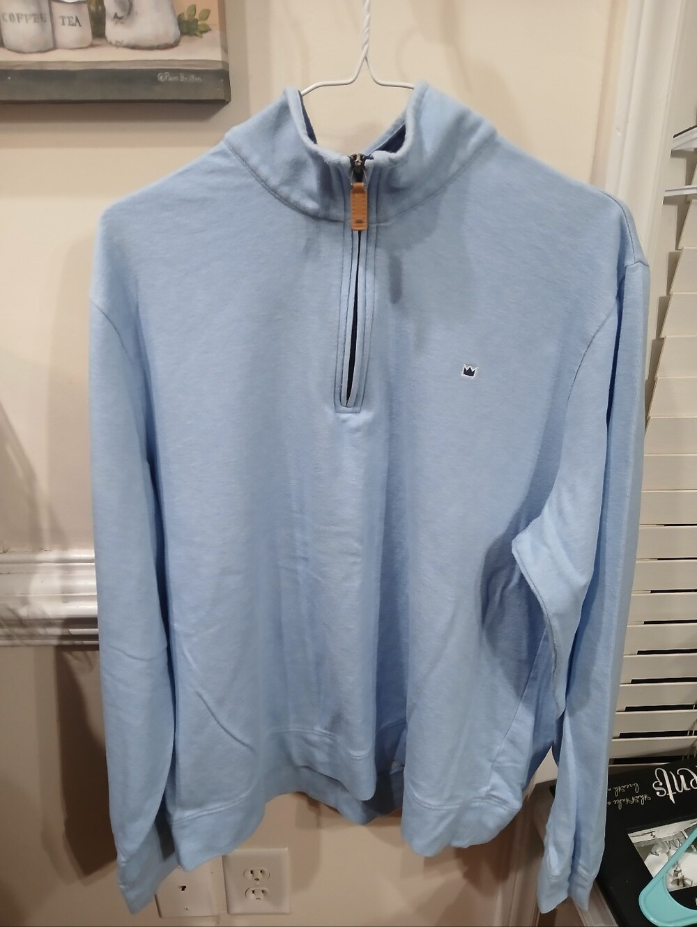 crown & ivy blue pullover